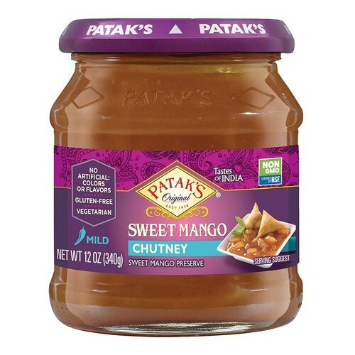 Pataks Sweet Mango Chutney Sweet Mango Preserve Mild 12oz