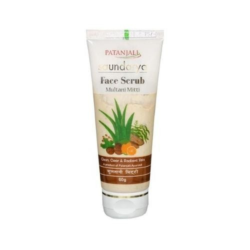 Patanjali Saundarya Face Scrub With Multani Mitti 60g (2.1oz) - Singh Cart