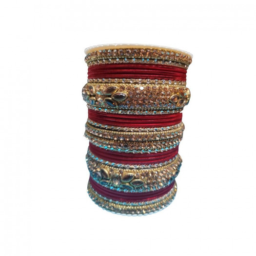 Red Bangles For Occasion - Singh Cart