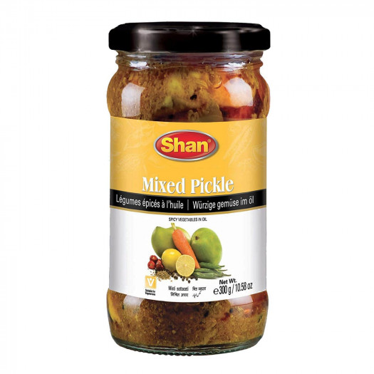 Shan Mixed Pickle Spicy Vegetables In Oil 300g