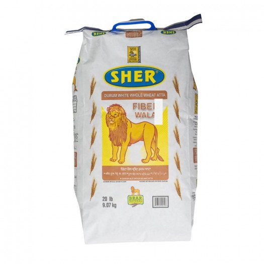 Sher Atta Whole Wheat Blue Bag 20lbs