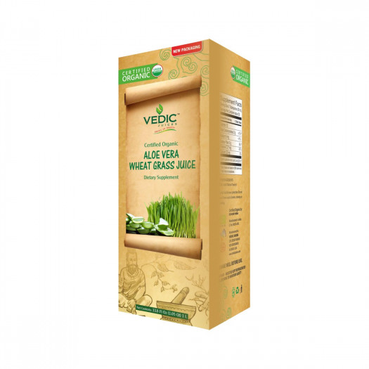 Vedic Organic wheatgrass Aloe Vera Juice 500ml