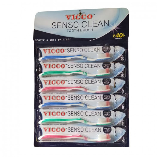 Vicco Toothbrush Senso clean Soft (Pack of 6)