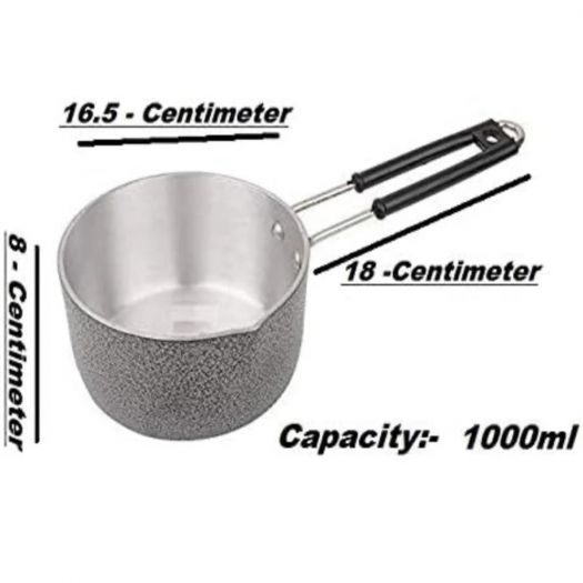 Aluminum Saucepan – Colour Coated, 16.5 cm, Modern Round Design