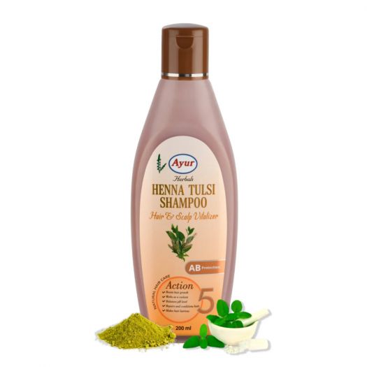 Ayur Henna Tulsi Herbal Shampoo 16.9 FL OZ (500 ML)