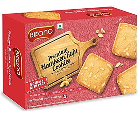 Bikano Premium Namkeen Kaju Cookies 14.11 OZ (400 Grams)