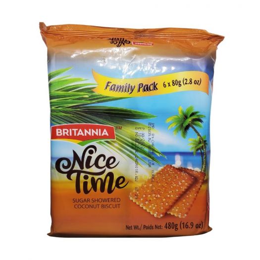 Britannia Nice Time Coconut Biscuit Sugar Coated 80g