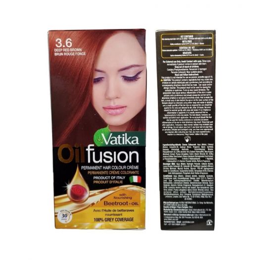 Dabur Vatika Oilfusion Permanent Hair Colour Creme (1.0) Blue Black 100ml