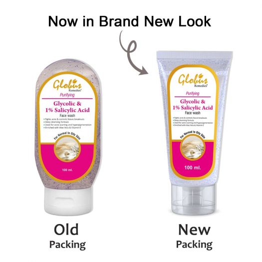 Globus Natural Glycolic Acid & Salicylic Acid Face Wash 100ml