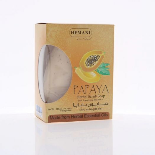 Hemani Papaya Herbal Scrub Soap 120g