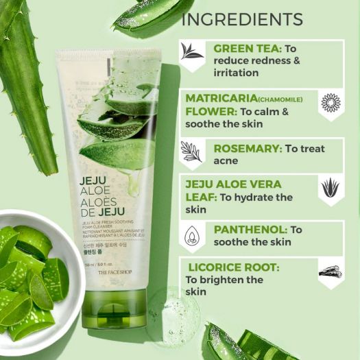 Herb Day 365 Jeju Aloe Foam Cleanser For Hydrating & Cooling Skin 150ml