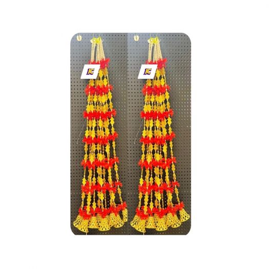 Decorative Toran / Bandhanwar with Red Flowers & Bells