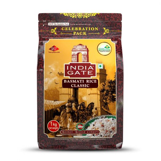 India Gate Basmati Rice Classic Premium Quality 10lbs (4.54kg)