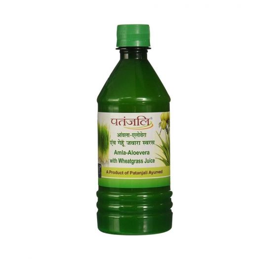 Patanjali Amla Aloevera Juice With Wheatgrass 500ml