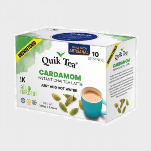Quik Tea Cardamom Chai Instant Tea Unsweetened 10 Pouches 240g