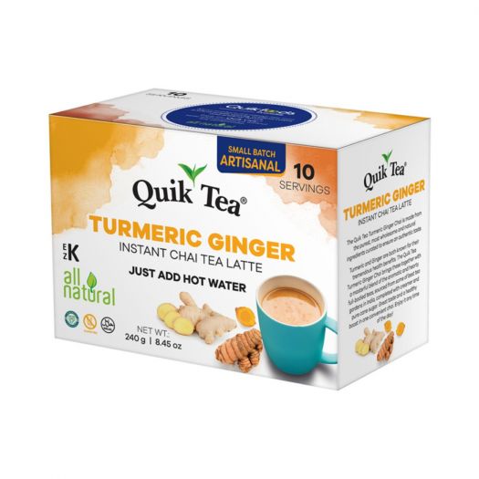 Quik Tea Turmeric Ginger Chai Instant Tea 10 Pouches 240g