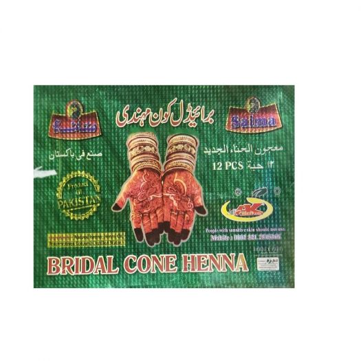 Saima Bridal Henna Red Mehndi Cone (Pack of 12 Pieces)