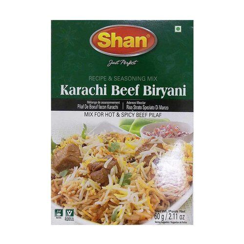 Shan Karachi Beef Biryani Recipe and Seasoning Mix 60g