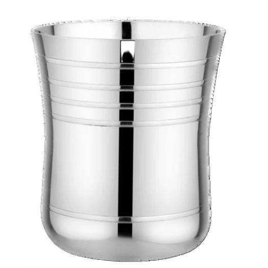 Stainless Steel Damru Ringer Glass - Set of 6 Pieces