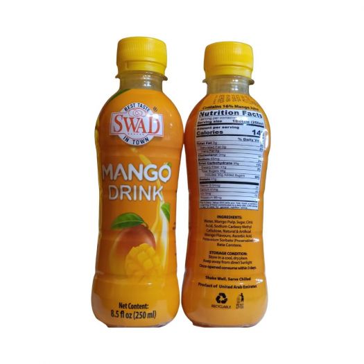 Swad Mango Drink 250ml (Pack of 12)