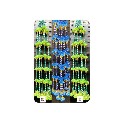 Decorative Blue & Green Flowers Toran / Bandhanwar / Garland