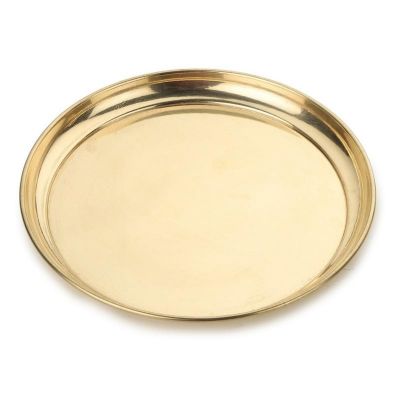 Aarti Pooja Plate Golden Colour - Medium