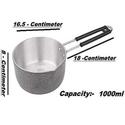 Aluminum Saucepan – Colour Coated, 16.5 cm, Modern Round Design