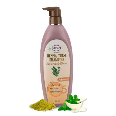 Ayur Henna Tulsi Herbal Shampoo 16.9 FL OZ (500 ML)