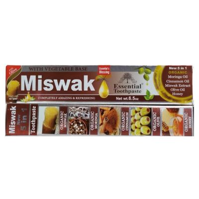 Essential Miswak Toothpaste Organic Vegan Fluoride Free 6.5oz