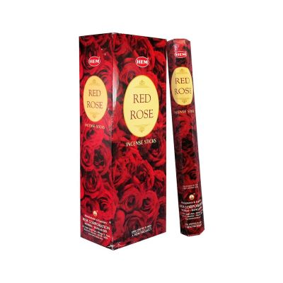 Hem Red Rose Incense Sticks (Agarbatti) 120 Sticks - Singh Cart