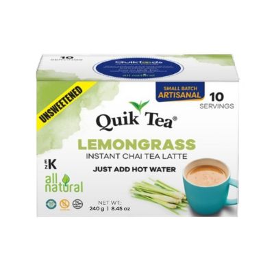 Quik Tea Lemongrass Chai (Unsweetened) 10 Pouches 240g