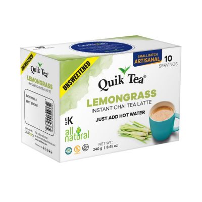 Quik Tea Lemongrass Chai (Unsweetened) 10 Pouches 240g