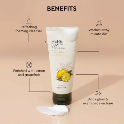 The Face Shop Herb Day 365 Face Wash Lemon Grapefruit Sagefruit Extract 100ml