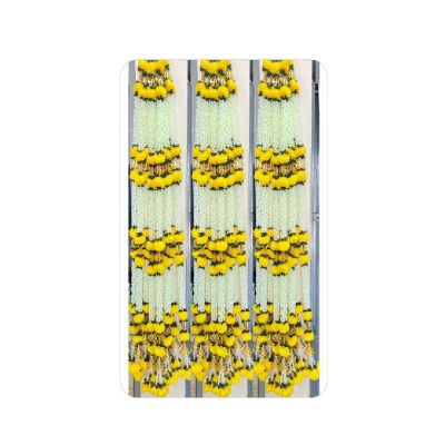 White Jasmine & Yellow Marigold Toran / Bandhanwar with Golden Bells - 10 pieces