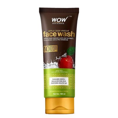 WOW Apple Cider Vinegar Foaming Face Wash with Built-in Brush 100ml