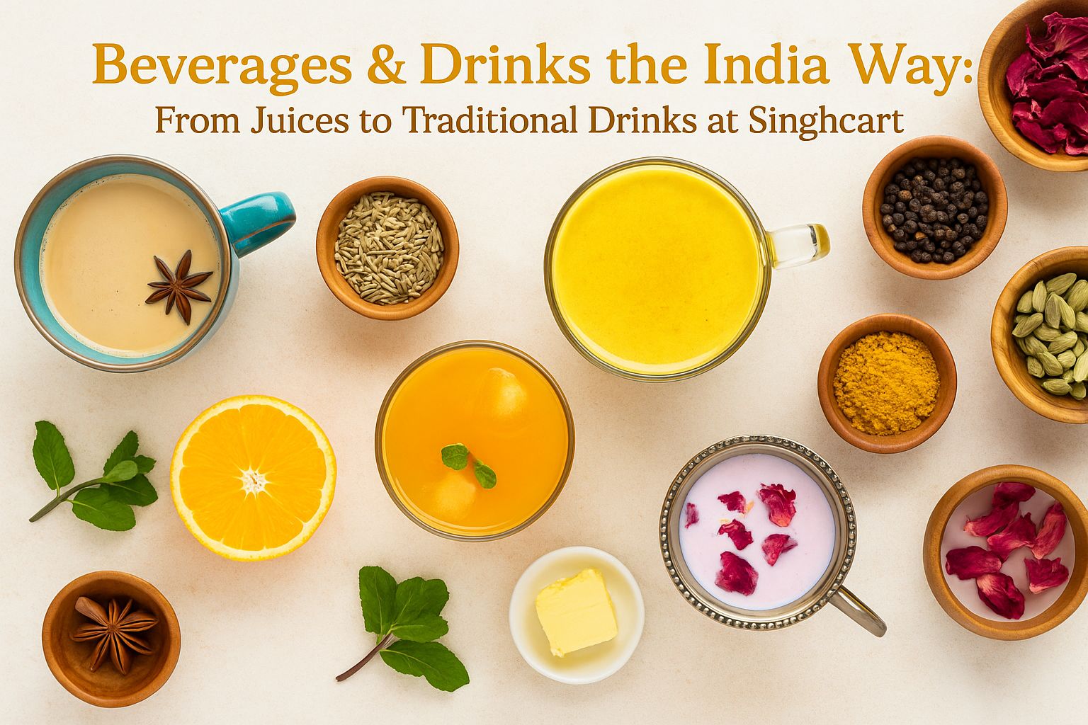Beverages & Drinks the Indian Way: From Juices to Traditional Drinks at Singh Cart